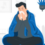 person with a cold to illustrate SPSL (supplementary paid sick leave) for employees